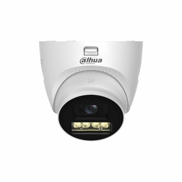 HAC HDW1200TQ IL T 0280B DIP   2MP Smart Dual Light HDCVI Two Way Talk Fixed Focal Eyeball Camera